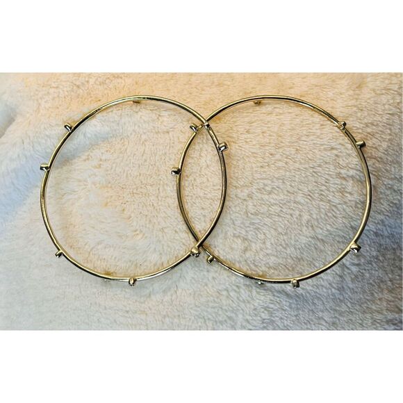 Kendra Scott Gold Tone Crystal Bangle Bracelet Jewelry Dainty Sparkling - Picture 5 of 9